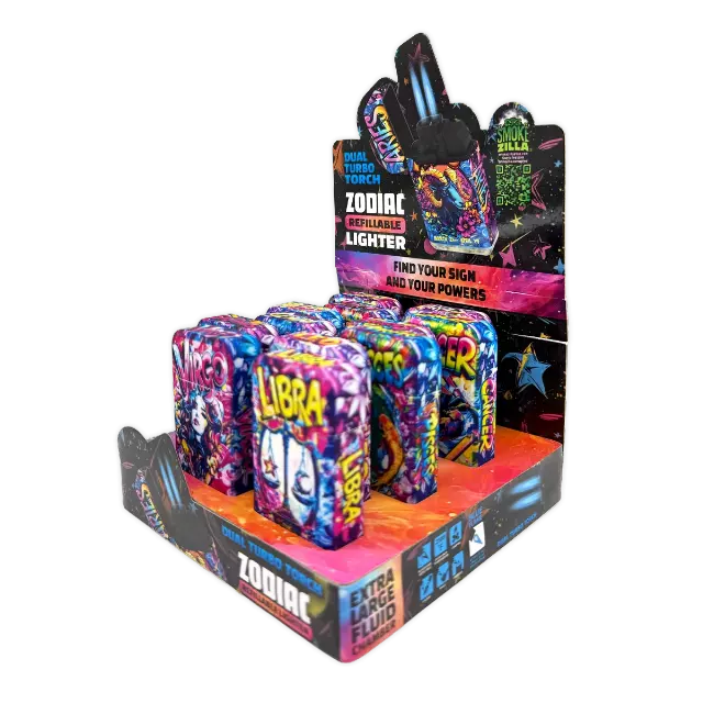 Zodiac Dual Torch Lighter- 12 Pieces Per Retail Ready Display 25915
