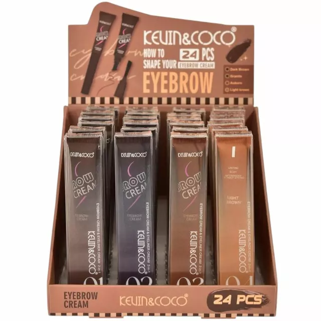Kevin & Coco How To Shape Your Eyebrow Cream - Wholesale Display 24 Units (KC1195)