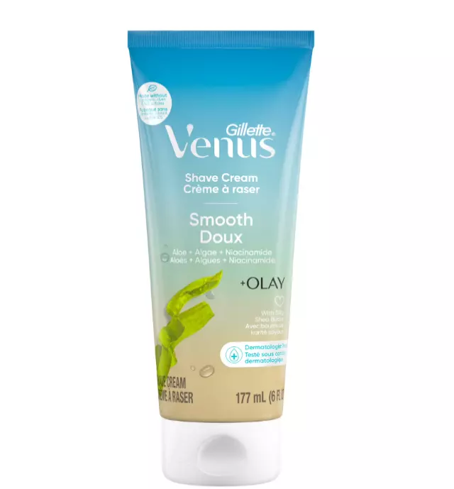 Gillette Venus Smooth plus Olay Shave Cream for Women, 6 oz