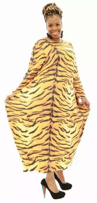 CHH-21087 ON SALE!! Animal Print Long Sleeve Maxi Dress - One Size (3-PCS PRE-PACK) ($12.00 Each)