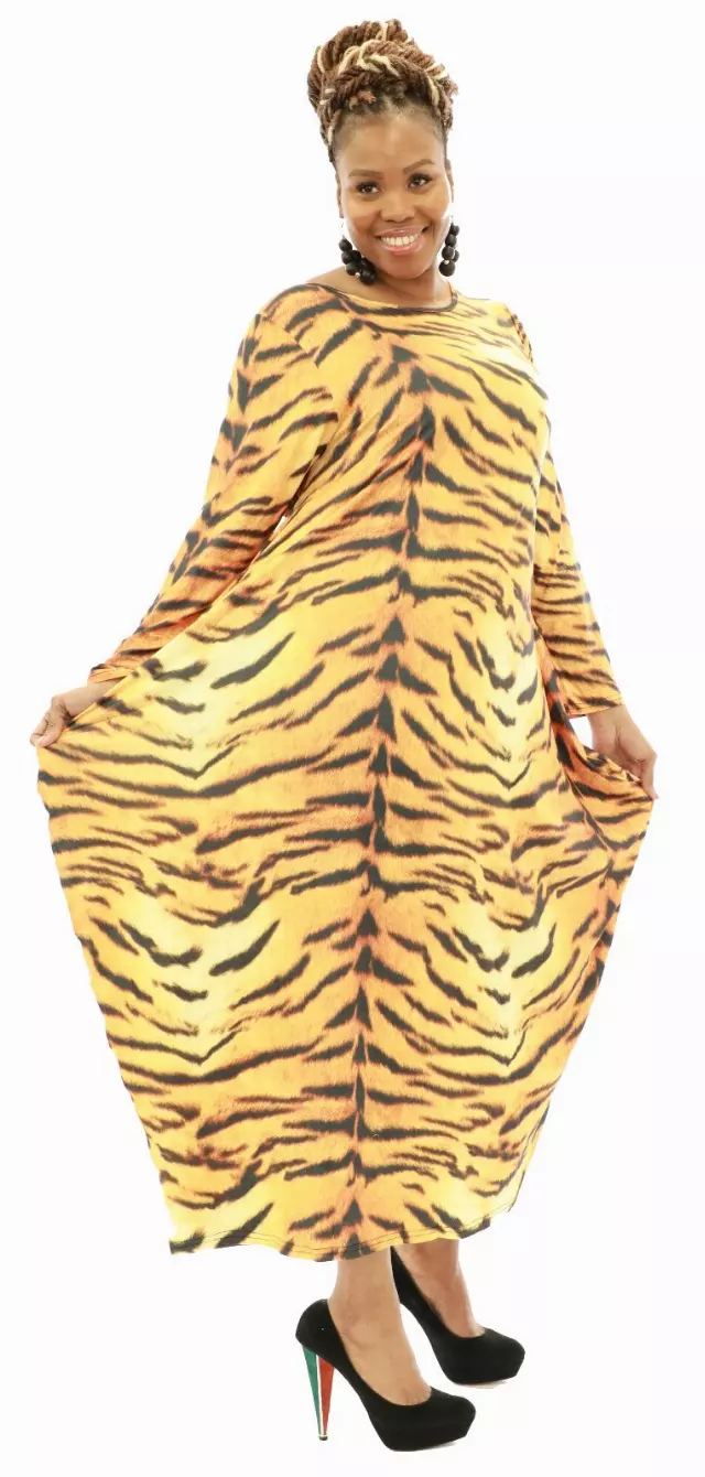 CHH-21087 ON SALE!! Animal Print Long Sleeve Maxi Dress - One Size (3-PCS PRE-PACK) ($12.00 Each)