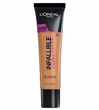 L’Oréal Paris Infallible Total Cover Foundation, Creme Cafe, 1 fl; oz.