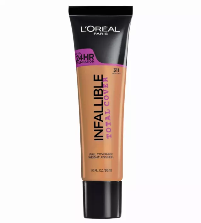 L’Oréal Paris Infallible Total Cover Foundation, Creme Cafe, 1 fl; oz.
