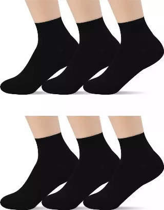 Black Polyester Socks (Dozen) — Assorted / Sock Size 0-12