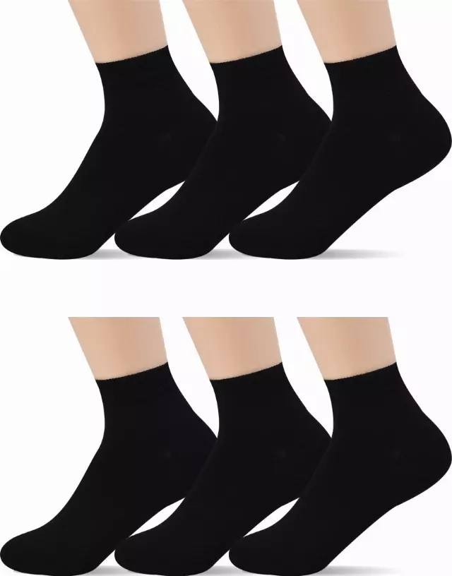 Black Polyester Socks (Dozen) — Assorted / Sock Size 10-13