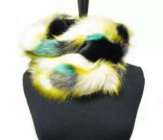 16705 Colorful Faux Fur Winter Infinity Scarf
