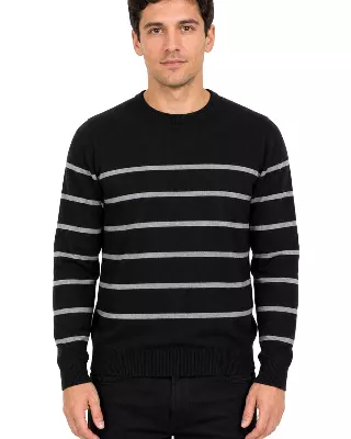 Men's Striped Crew Neck Sweater #262 — W114C / S-M-L-XL