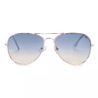 Unisex Double-Bridge Aviators with Pastel Ocean Tint Lenses with Slim Temples J0894-Ocean