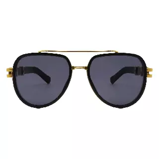 Double Bridge Teardrop Aviators with Ornate Metal Bars and Textured Side Arms P11130