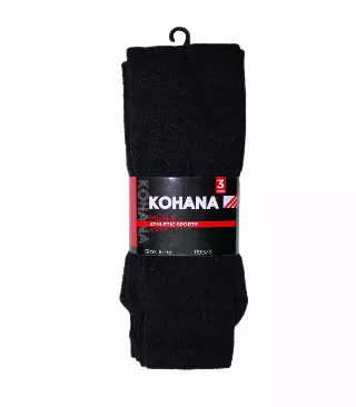 Socks - 9-11 Black Tube Socks - 115B-3