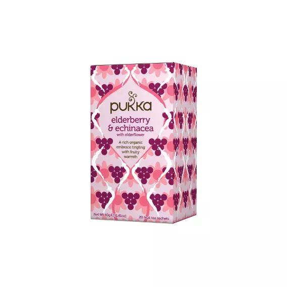 Pukka TB Organic Elderberry Echinacea 4p 20ct