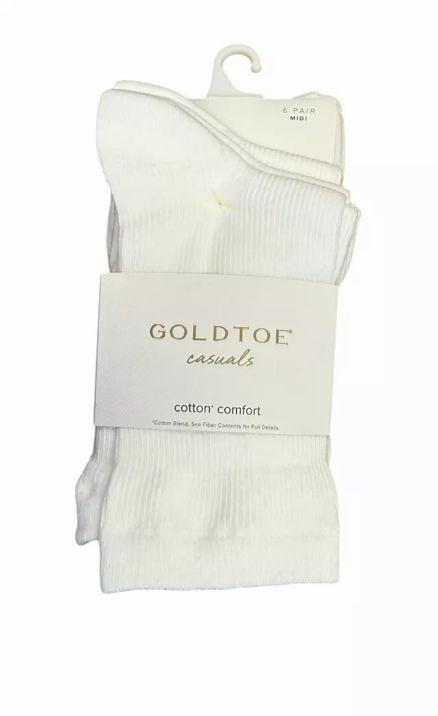 #6-GT-2752441 Women’s ‘Gold Toe’ Midi Crew Socks – $3.90 Per 6 Pair Pack (12 Packs)