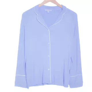 Hale Bob long sleeve pajama top · 10 pc · light blue/violet