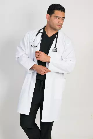 Men's 3 Pocket 39" Length Lab Coat — S