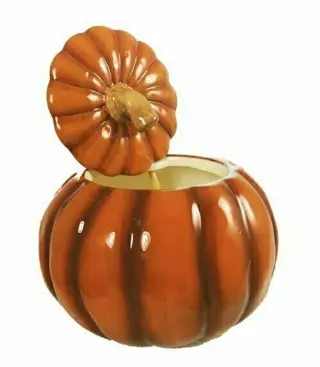 CP2005F – 7” Glazed pumpkin w/ 4” open Lid on a pick – min 12 pcs – Case Pk 12
