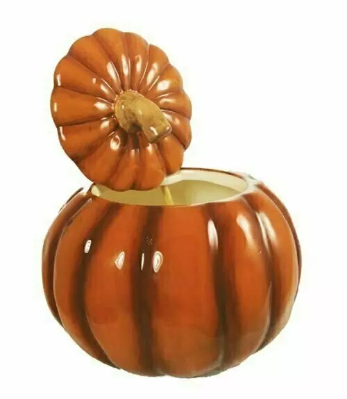 CP2005F – 7” Glazed pumpkin w/ 4” open Lid on a pick – min 12 pcs – Case Pk 12
