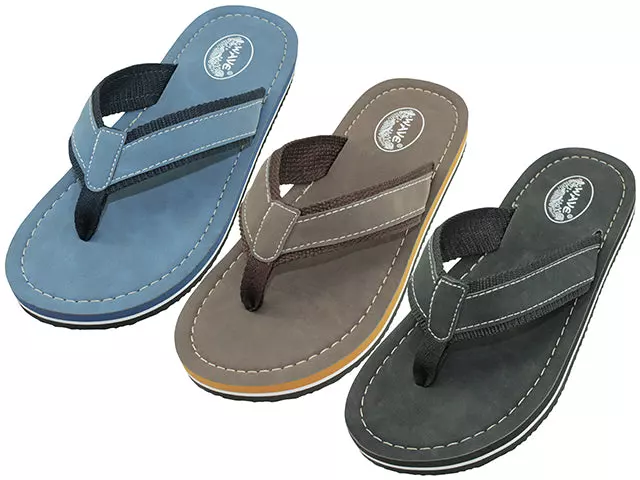 M7725 - Wholesale Men's " Wave " Comfortable Sport Thong Sandals