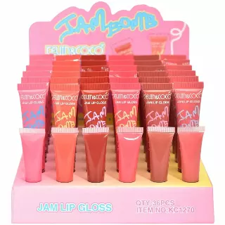 Kevin & Coco Jam Bomb Lip Gloss - Wholesale Display 36 Units (KC1270)