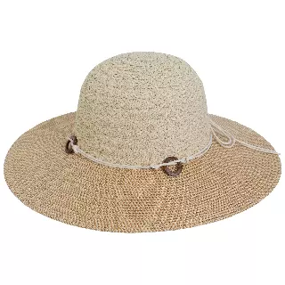 Magid Straw Bow Floppy Hat — NATURAL