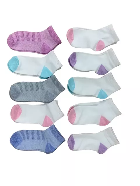 #4-H-321237 ‘Hanes’ Infant/Toddler Socks 10 Pair Pack – $1.50 per pack (18 Bags)