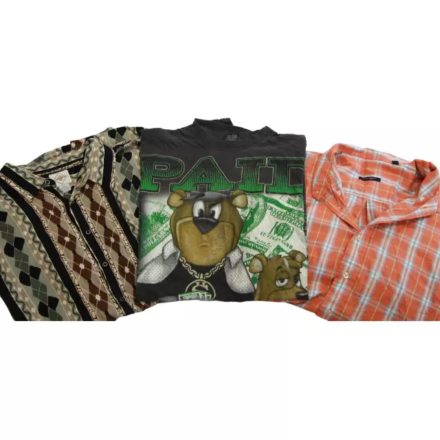 Vintage & Modern Men's Plus Sized Tops Mix Of 10