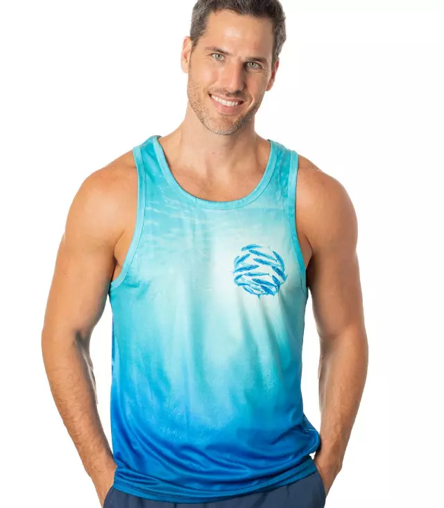 Men Performance Muscle Tank Top Deep Sea Fish Design-7503209