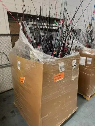 Fishing gear pallet lot