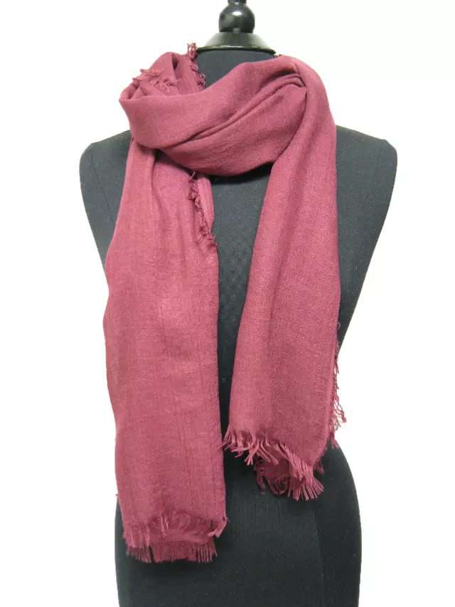 0985 Solid Color Spring Scarf — Burgundy
