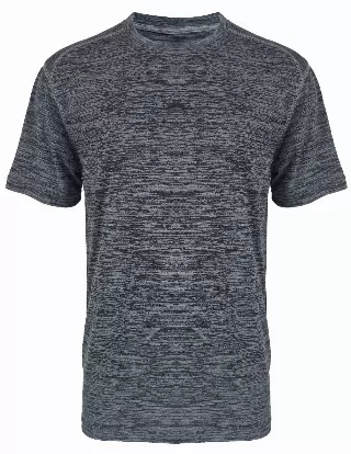 Men's performance crew neck t shirt breathable with marled jersey - Style #LHT10- $6.90/Unit MINIMUM 24 PCS Open Stock - PLEASE SEE DESCRIPTION - S-2XL — Charcoal