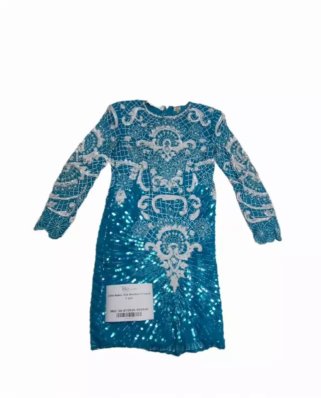 Lillie Rubin Silk Beaded Dress S 1 pcs