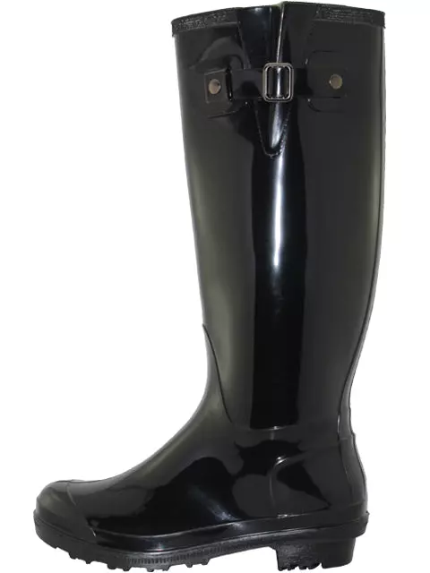 RB-020 - Women's "Easy USA" 15.5" Super Soft Rubber Rain Boots — Black (RB-020-B) / 6-10 Assorted