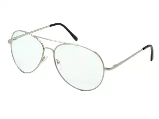 Unisex Fashion Aviator Clear Lens Frames with Lightweight Metal Frame J0893C