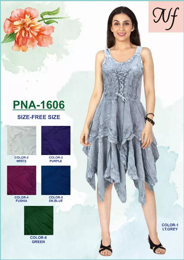 PNA-1606 - Summer Sleeveless Stonewash Midi Dress - (6-PCS PRE-PACK) ($15 Each)