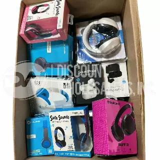 Headphones lot · 55 units · assorted