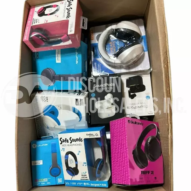 Headphones lot · 55 units · assorted