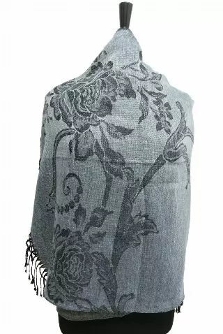 E017 Pattern Pashmina — grey
