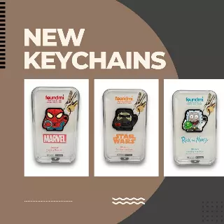 Tracking keychain assortment, 250 pcs — cartoon character designs