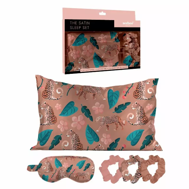 Satin Self Care Sleep Set — Wild Safari