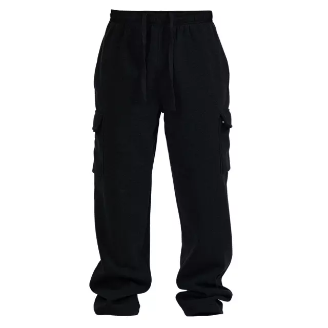Men's Fleece Open Leg Cargo Style Sweatpants - Style #BT703 - $7.80/Unit - 24PCS/CS - PLEASE SEE DESCRIPTION — Black