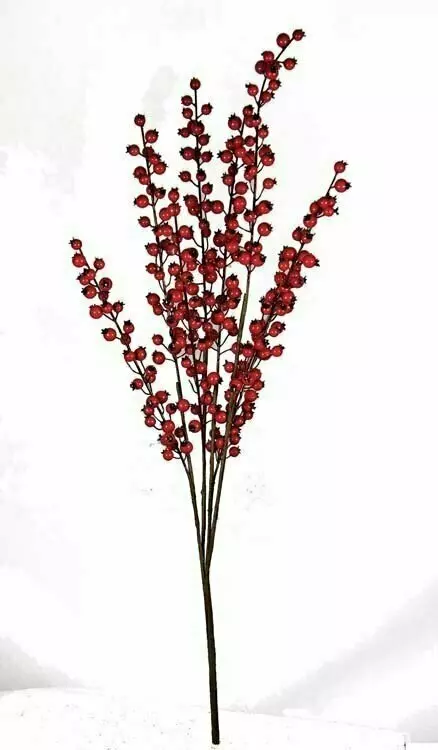 SBX1031 – 32” Red berry bush x 4 stems- Min 6 pcs. – Case Pk 72