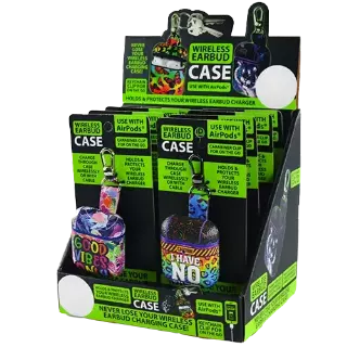 Earbud Case with Clip Key Chain - 8 Pieces Per Retail Ready Display 21763