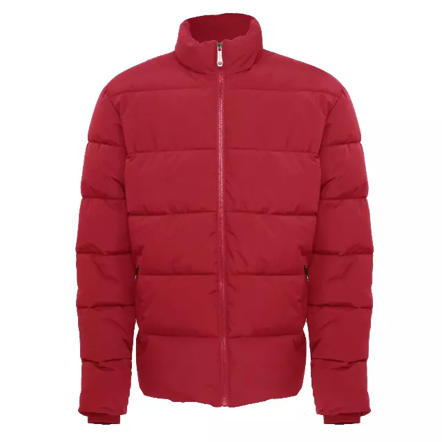 Men's Full Zipper Puffer Jacket - Style #MFJ808 - $16.90/Unit 12 PC — 1XL-3XL (WHOLESALE) / Red