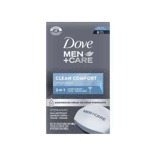 Dove Men+Care Clean Comfort Bar Soap 3.75oz 6 Count – Case Pack 12