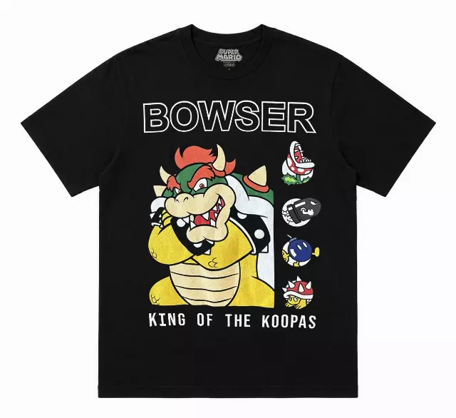 NINTENDO SUPER MARIO BOWSER T-SHIRT BLACK