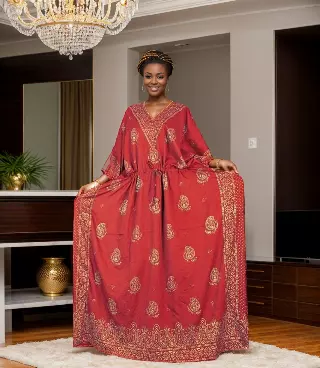 PNA-511- Women's Plus Size Gorgeous Kaftan - One Size (6-PCS PRE-PACK) $7 Each — One Size (4-24) / Print-1303B