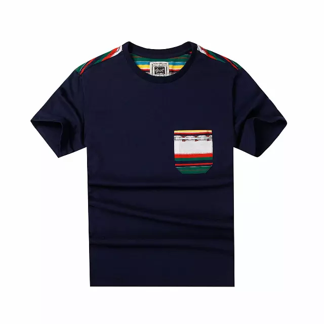 Men's Bohemian Tribal Striped Pocket T-Shirt