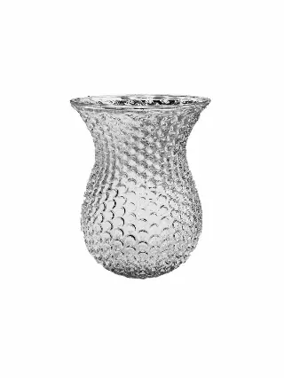 GP8001CLR – 7.5” x 5.5” Dimple jordan vase-“case pk 12”