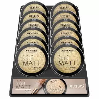 Revers Cosmetics New Skin Matt Mattyfying Powder - Wholesale Display 12 Units (RVMP03)