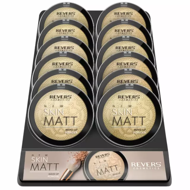 Revers Cosmetics New Skin Matt Mattyfying Powder - Wholesale Display 12 Units (RVMP03)
