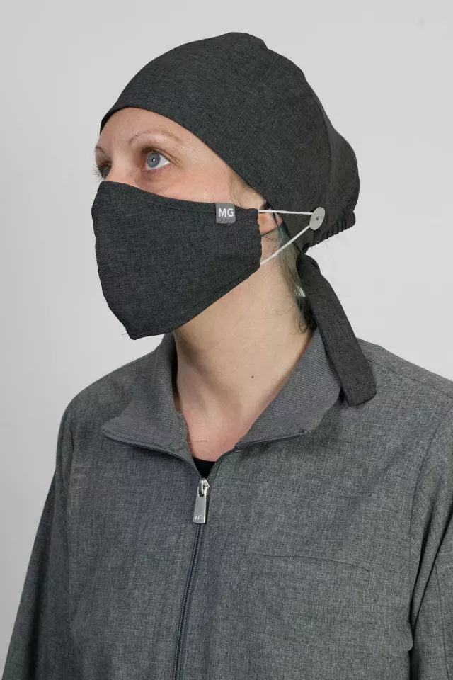Medgear Scrub Cap and Mask Combo — Heather Charcoal